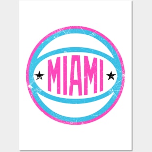 Miami Retro Ball - Vice White Posters and Art